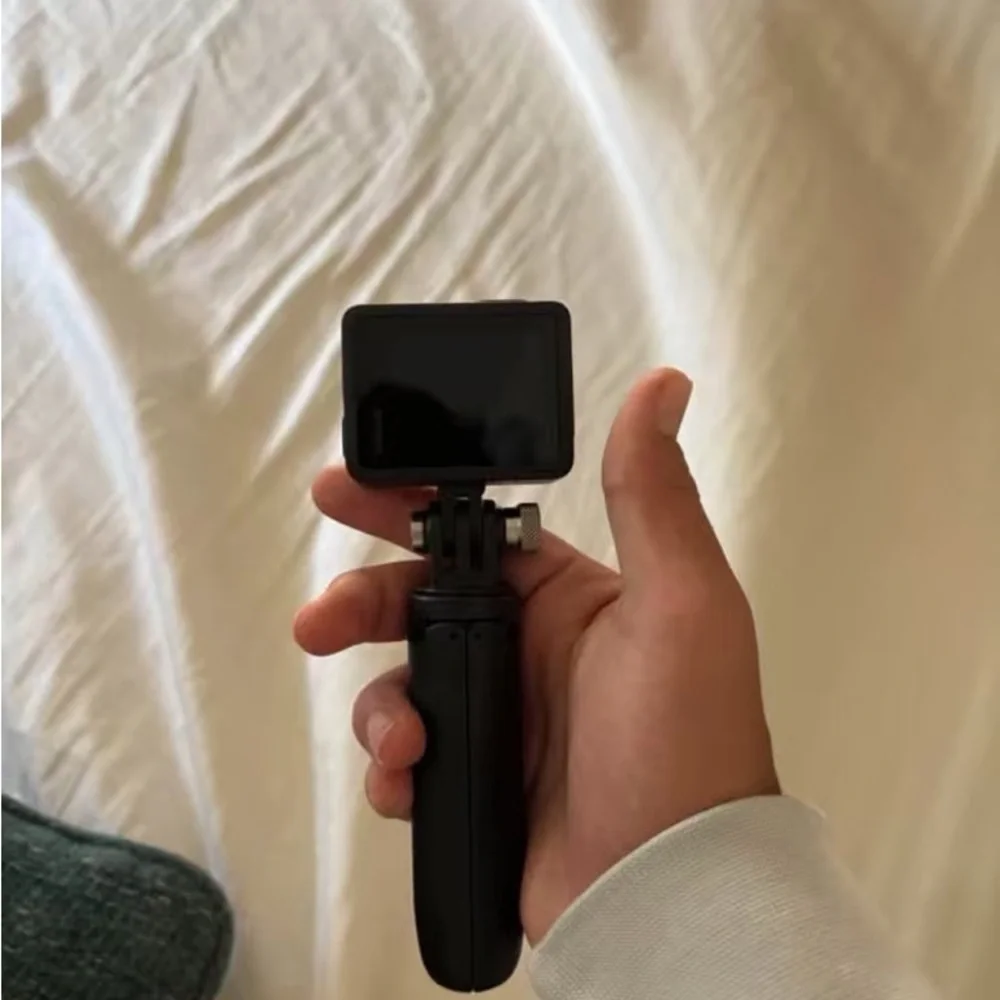 GoPro Black Camera with Blue Accents